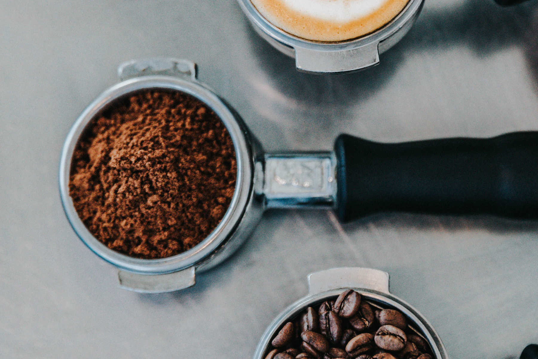 Two coffee cups ready to share